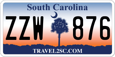 SC license plate ZZW876