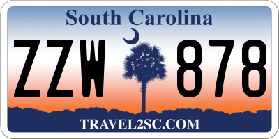 SC license plate ZZW878