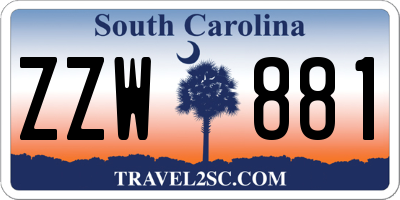 SC license plate ZZW881