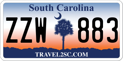 SC license plate ZZW883