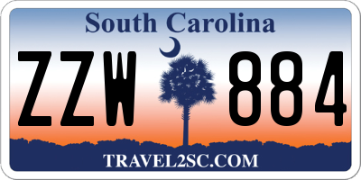 SC license plate ZZW884