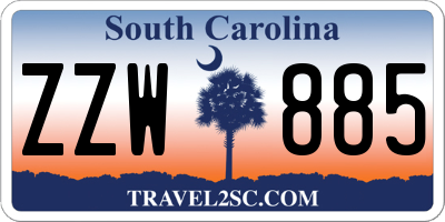 SC license plate ZZW885