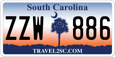 SC license plate ZZW886