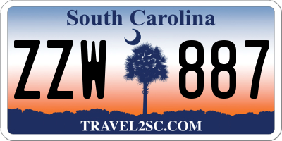 SC license plate ZZW887