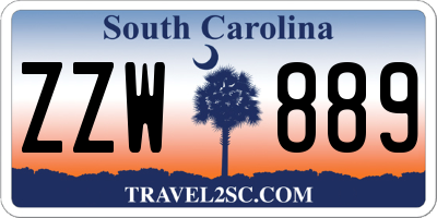 SC license plate ZZW889