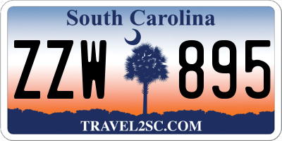 SC license plate ZZW895