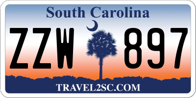 SC license plate ZZW897