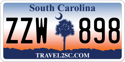 SC license plate ZZW898