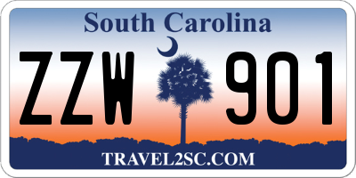 SC license plate ZZW901