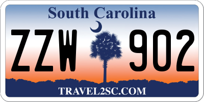 SC license plate ZZW902