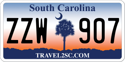 SC license plate ZZW907