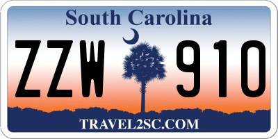 SC license plate ZZW910