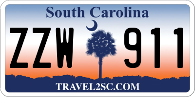 SC license plate ZZW911