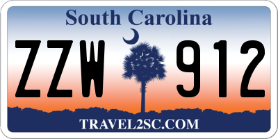 SC license plate ZZW912