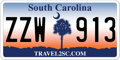 SC license plate ZZW913