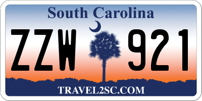 SC license plate ZZW921