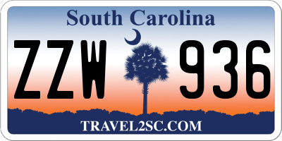 SC license plate ZZW936