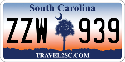 SC license plate ZZW939