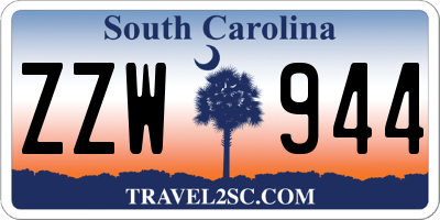 SC license plate ZZW944