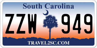 SC license plate ZZW949