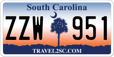 SC license plate ZZW951