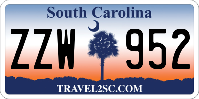 SC license plate ZZW952