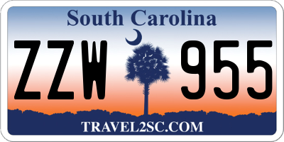 SC license plate ZZW955