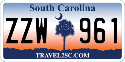 SC license plate ZZW961