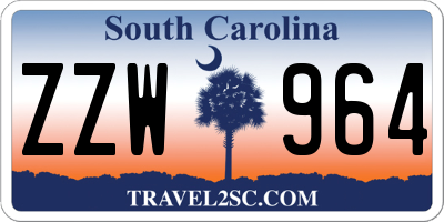 SC license plate ZZW964