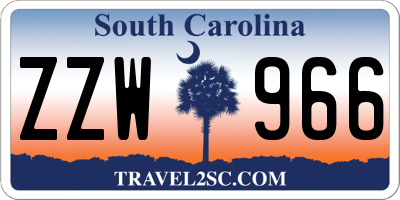 SC license plate ZZW966