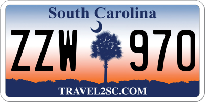 SC license plate ZZW970