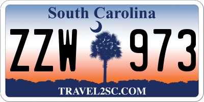 SC license plate ZZW973