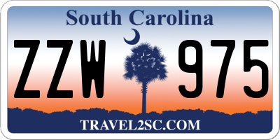 SC license plate ZZW975