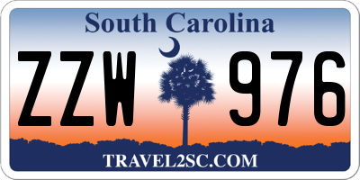 SC license plate ZZW976