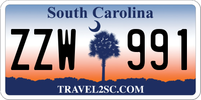 SC license plate ZZW991