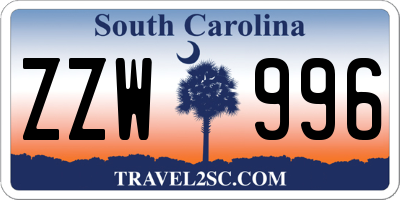 SC license plate ZZW996