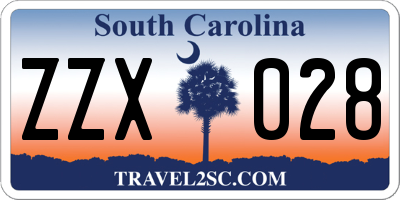 SC license plate ZZX028