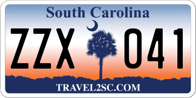 SC license plate ZZX041