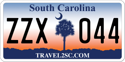 SC license plate ZZX044