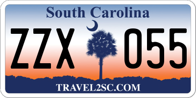 SC license plate ZZX055