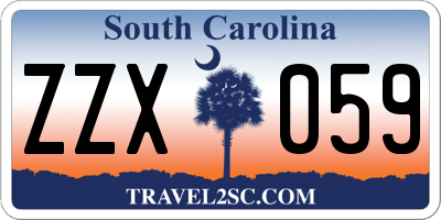 SC license plate ZZX059