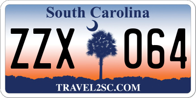 SC license plate ZZX064