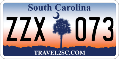 SC license plate ZZX073