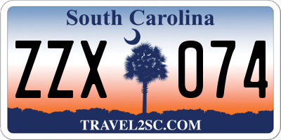 SC license plate ZZX074