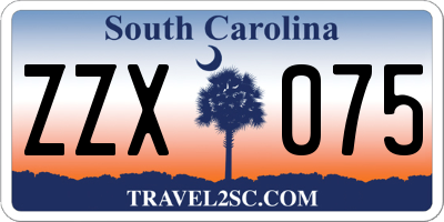 SC license plate ZZX075