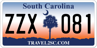 SC license plate ZZX081