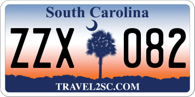 SC license plate ZZX082