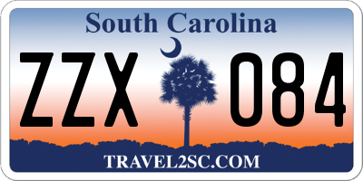 SC license plate ZZX084