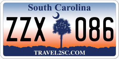 SC license plate ZZX086