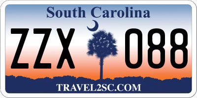 SC license plate ZZX088